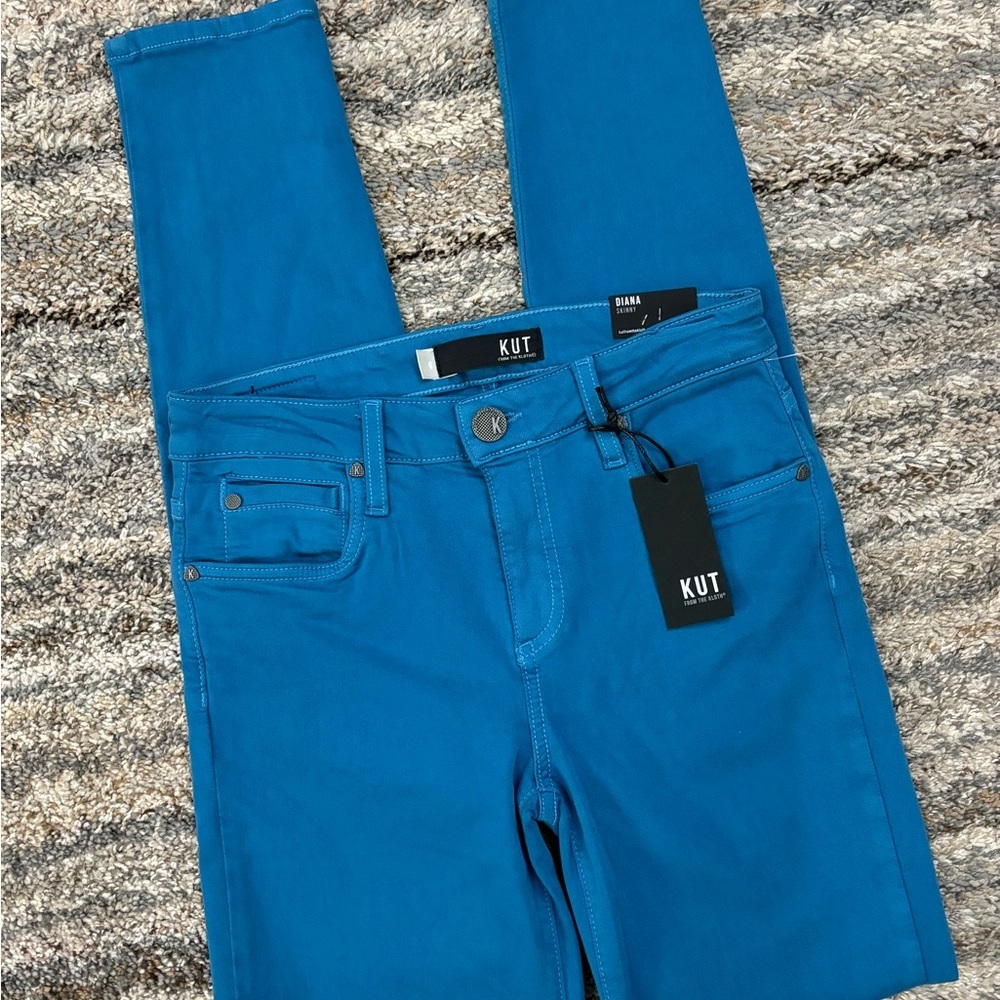 KUT From The Kloth Diana Skinny Jeans Sz 0 NWT | KUT Blue Diana Skinny Jeans - - Picture 5 of 14
